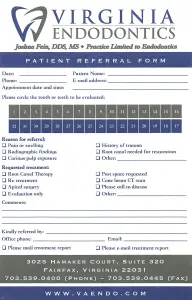 Virginia endodontics referral form